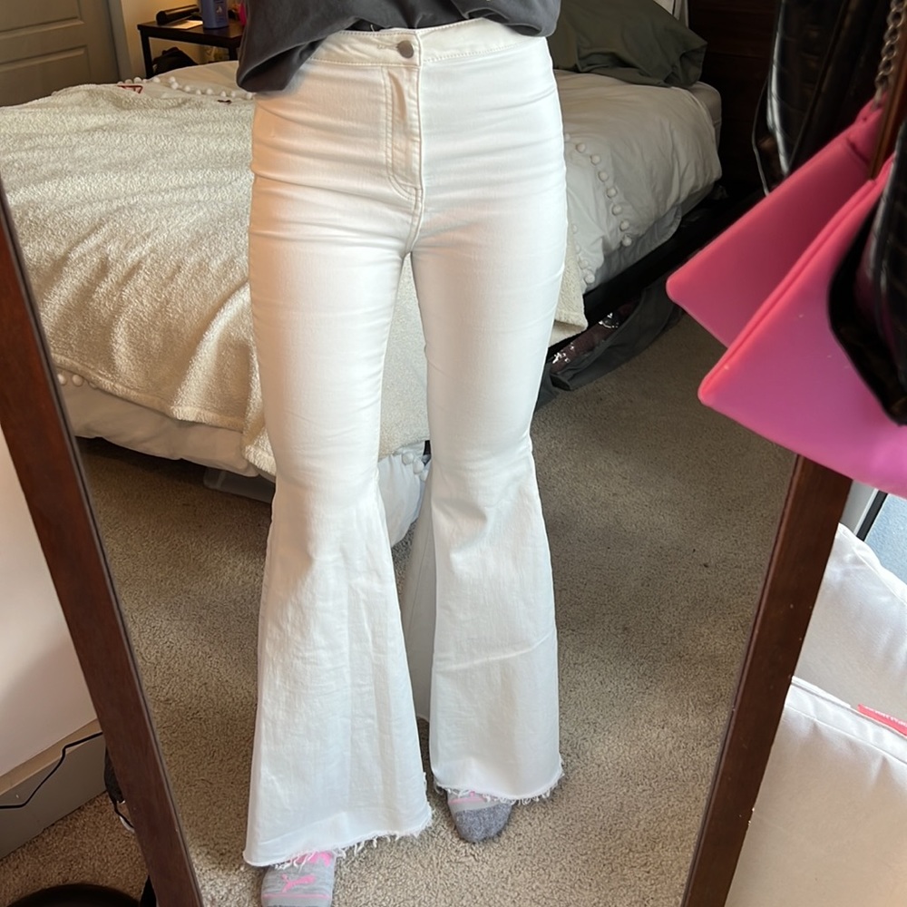 free people just float on white jeans